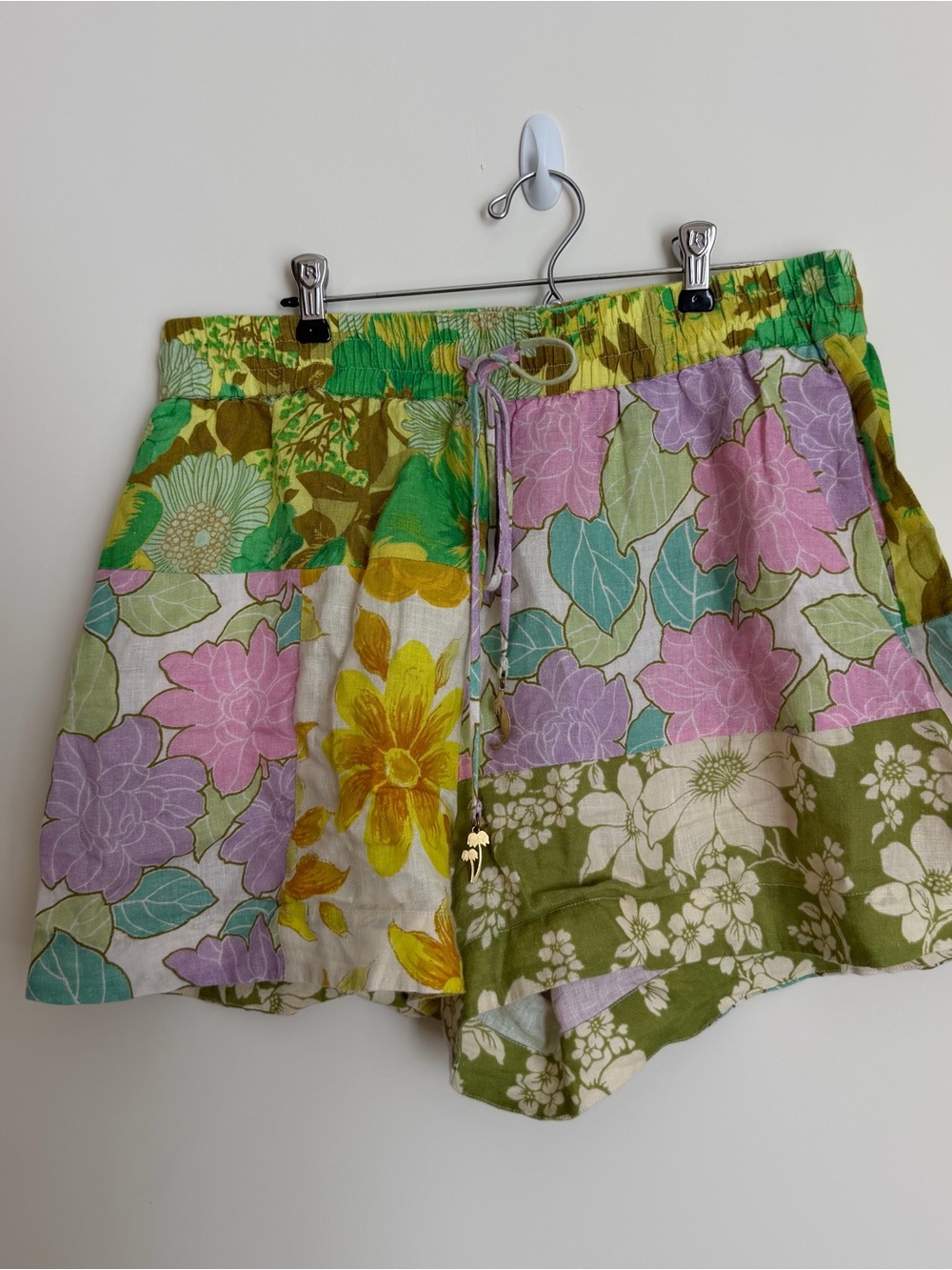 Alemais Floral Print Linen Shorts
